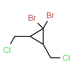 ChemSpider 2D Image | 1,1-Dibromo-2,3-bis(chloromethyl)cyclopropane | C5H6Br2Cl2