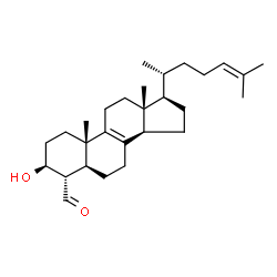 ChemSpider 2D Image | 4a-Formyl-5a-cholesta-8,24-dien-3b-ol | C28H44O2