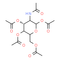 ChemSpider 2D Image | 2-Acetamido-1,3,4,6-tetra-O-acetyl-2-deoxy-L-glycero-hexopyranose | C16H23NO10