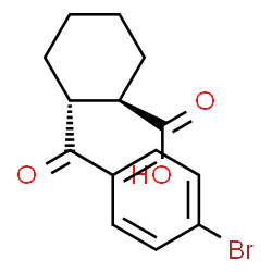 ChemSpider 2D Image | (1R,2R)-2-(4-Bromobenzoyl)cyclohexanecarboxylic acid | C14H15BrO3