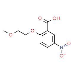 ChemSpider 2D Image | 2-(2-Methoxyethoxy)-5-nitrobenzoic acid | C10H11NO6