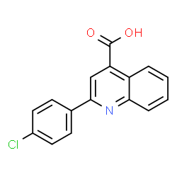 ChemSpider 2D Image | 2-(4-Chlorophenyl)-4-quinolinecarboxylic acid | C16H10ClNO2