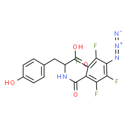 ChemSpider 2D Image | N-(4-Azido-2,3,5,6-tetrafluorobenzoyl)tyrosine | C16H10F4N4O4