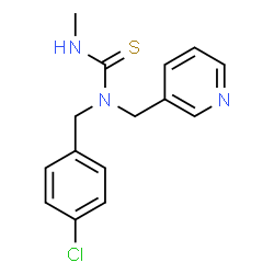 ChemSpider 2D Image | 1-(4-Chlorobenzyl)-3-methyl-1-(3-pyridinylmethyl)thiourea | C15H16ClN3S