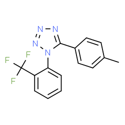 ChemSpider 2D Image | 5-(4-Methylphenyl)-1-[2-(trifluoromethyl)phenyl]-1H-tetrazole | C15H11F3N4