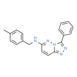 ChemSpider 2D Image | N-(4-Methylbenzyl)-3-phenyl[1,2,4]triazolo[4,3-b]pyridazin-6-amine | C19H17N5