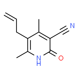 ChemSpider 2D Image | 5-Allyl-4,6-dimethyl-2-oxo-1,2-dihydro-3-pyridinecarbonitrile | C11H12N2O