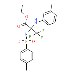 ChemSpider 2D Image | Ethyl 3,3,3-trifluoro-2-[(3-methylphenyl)amino]-N-[(4-methylphenyl)sulfonyl]alaninate | C19H21F3N2O4S