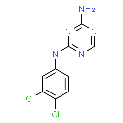 ChemSpider 2D Image | N-(3,4-Dichlorophenyl)-1,3,5-triazine-2,4-diamine | C9H7Cl2N5