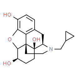 ChemSpider 2D Image | 17-(Cyclopropylmethyl)-4,5-epoxymorphinan-3,6beta,14-triol | C20H25NO4