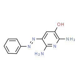 ChemSpider 2D Image | 3-Pyridinol, 2,6-diamino-5-(phenylazo)- | C11H11N5O