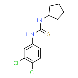 ChemSpider 2D Image | 1-Cyclopentyl-3-(3,4-dichlorophenyl)thiourea | C12H14Cl2N2S