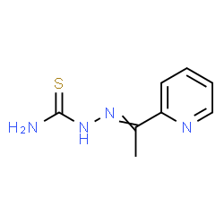 ChemSpider 2D Image | 2-[1-(2-Pyridinyl)ethylidene]hydrazinecarbothioamide | C8H10N4S