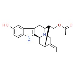ChemSpider 2D Image | (19E)-10-Hydroxysarpagan-17-yl acetate | C21H24N2O3