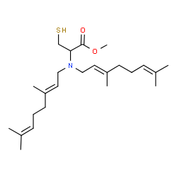 ChemSpider 2D Image | Methyl N,N-bis[(2E)-3,7-dimethyl-2,6-octadien-1-yl]cysteinate | C24H41NO2S