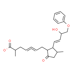 ChemSpider 2D Image | Methyl-7-(3-methyl-2-(3-hydroxy-4-phenoxy-1-butenyl)-5-oxocyclopentyl)-4,5-heptadienoate | C24H29O5