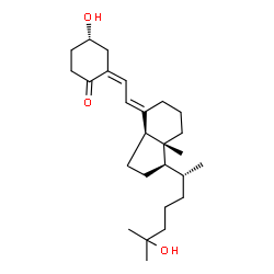 ChemSpider 2D Image | 19-Nor-9,10-secocholesta-5,7-dien-4-one, 1,25-dihydroxy-, (1alpha,5Z,7E)- | C26H42O3