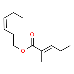 ChemSpider 2D Image | cis-3-Hexenyl 2-methyl-2-pentenoate | C12H20O2