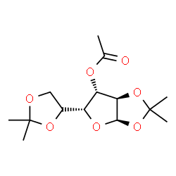 ChemSpider 2D Image | (3aR,5R,6S,6aR)-5-[(4S)-2,2-Dimethyl-1,3-dioxolan-4-yl]-2,2-dimethyltetrahydrofuro[2,3-d][1,3]dioxol-6-yl acetate | C14H22O7