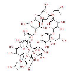 ChemSpider 2D Image | (1S,3R,6S,8R,11S,13R,16S,18R,21S,23R,26S,28R,31S,33R,36S,38R,41R,43R,45R,47R,49R,51R,53R,55R)-5,10,25-Tris(hydroxymethyl)-15,20,30,35,40-pentakis[(2-hydroxypropoxy)methyl]-2,4,7,9,12,14,17,19,22,24,27
,29,32,34,37,39-hexadecaoxanonacyclo[36.2.2.2~3,6~.2~8,11~.2~13,16~.2~18,21~.2~23,26~.2~28,31~.2~33,36~]hexapentacontane-41,42,43,44,45,46,47,48,49,50,51,52,53,54,55,56-hexadecol | C63H110O45