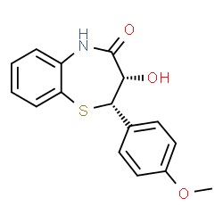 ChemSpider 2D Image | (2S,3S)-3-Hydroxy-2-(4-methoxyphenyl)-2,3-dihydro-1,5-benzothiazepin-4(5H)-one | C16H15NO3S