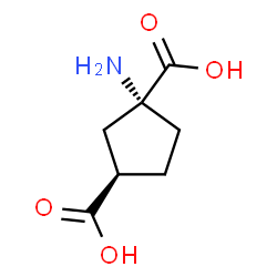 ChemSpider 2D Image | (1R,3R)-1-Amino-1,3-cyclopentanedicarboxylic acid | C7H11NO4