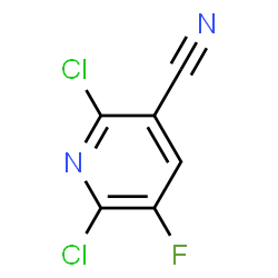 ChemSpider 2D Image | 2,6-Dichloro-5-fluoronicotinonitrile | C6HCl2FN2