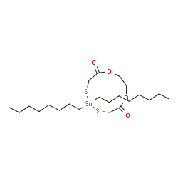ChemSpider 2D Image | Di-N-Octyltin Ethyleneglycol Bis(Mercaptoacetate) | C22H42O4S2Sn