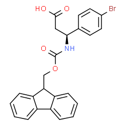ChemSpider 2D Image | (S)-N-Fmoc-3-Amino-3-(4-bromophenyl)propanoic acid | C24H20BrNO4