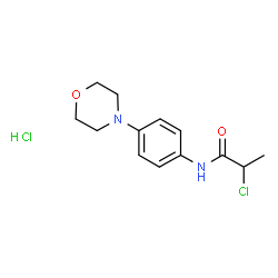 ChemSpider 2D Image | 2-chloro-N-(4-morpholin-4-ylphenyl)propanamide hydrochloride | C13H18Cl2N2O2