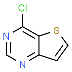 ChemSpider 2D Image | 4-Chlorothieno[3,2-d]pyrimidine | C6H3ClN2S