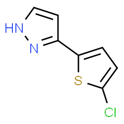 ChemSpider 2D Image | 3-(5-Chloro-2-thienyl)-1H-pyrazole | C7H5ClN2S
