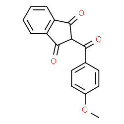 ChemSpider 2D Image | 2-(4-Methoxybenzoyl)-1H-indene-1,3(2H)-dione | C17H12O4