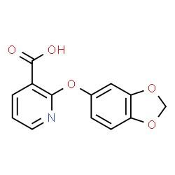 ChemSpider 2D Image | 2-(1,3-Benzodioxol-5-yloxy)nicotinic acid | C13H9NO5