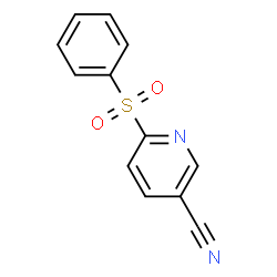 ChemSpider 2D Image | 6-(Phenylsulfonyl)nicotinonitrile | C12H8N2O2S