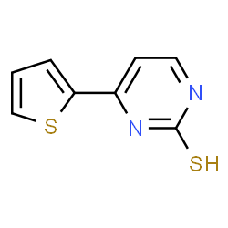 ChemSpider 2D Image | 4-thien-2-ylpyrimidine-2-thiol | C8H6N2S2