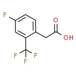 ChemSpider 2D Image | 4-Fluoro-2-(trifluoromethyl)phenylacetic acid | C9H6F4O2