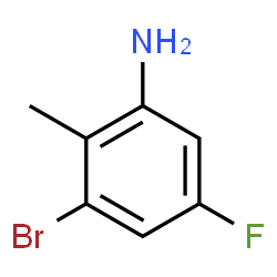 ChemSpider 2D Image | 3-Bromo-5-fluoro-2-methylaniline | C7H7BrFN