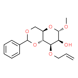 ChemSpider 2D Image | Methyl 3-O-allyl-4,6-O-benzylidene-alpha-D-mannopyranoside | C17H22O6