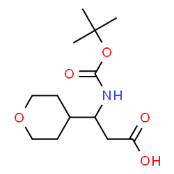 ChemSpider 2D Image | 3-tert-Butoxycarbonylamino-3-(tetrahydro-pyran-4-yl)-propionic acid | C13H23NO5