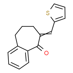 ChemSpider 2D Image | 6-(2-Thienylmethylene)-6,7,8,9-tetrahydro-5H-benzo[7]annulen-5-one | C16H14OS