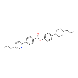 ChemSpider 2D Image | 4-(4-Propylcyclohexyl)phenyl 4-(5-propyl-2-pyridinyl)benzoate | C30H35NO2