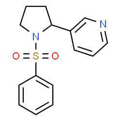 ChemSpider 2D Image | 3-[1-(Phenylsulfonyl)-2-pyrrolidinyl]pyridine | C15H16N2O2S