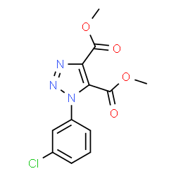 ChemSpider 2D Image | Dimethyl 1-(3-chlorophenyl)-1H-1,2,3-triazole-4,5-dicarboxylate | C12H10ClN3O4