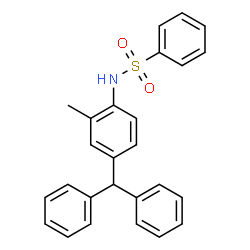 ChemSpider 2D Image | N-[4-(Diphenylmethyl)-2-methylphenyl]benzenesulfonamide | C26H23NO2S
