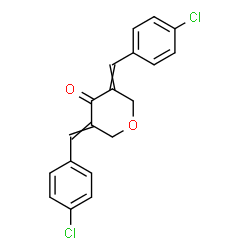 ChemSpider 2D Image | 3,5-di(4-chlorobenzylidene)tetrahydro-2H-pyran-4-one | C19H14Cl2O2