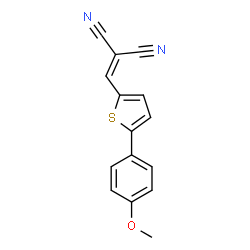 ChemSpider 2D Image | {[5-(4-Methoxyphenyl)-2-thienyl]methylene}malononitrile | C15H10N2OS