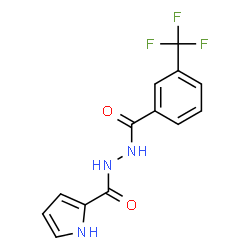 ChemSpider 2D Image | N'-[3-(Trifluoromethyl)benzoyl]-1H-pyrrole-2-carbohydrazide | C13H10F3N3O2