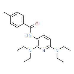 ChemSpider 2D Image | N-[2,6-Bis(diethylamino)-3-pyridinyl]-4-methylbenzamide | C21H30N4O