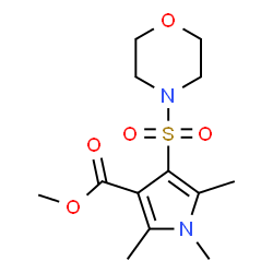 ChemSpider 2D Image | methyl 1,2,5-trimethyl-4-(morpholinosulfonyl)-1H-pyrrole-3-carboxylate | C13H20N2O5S